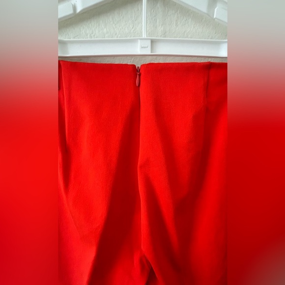 Pearl by Lela Rose Red Susie Tapered Ankle Minimalist Pants SZ 2 - Picture 9 of 9